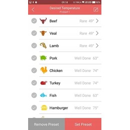 Bluetooth bbq ibt kepimo termometras 2x