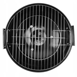 Grilis su anglimis, sodo grilis su dangčiu ant ratukų, pelenų keptuvė, grotelės, 41 cm