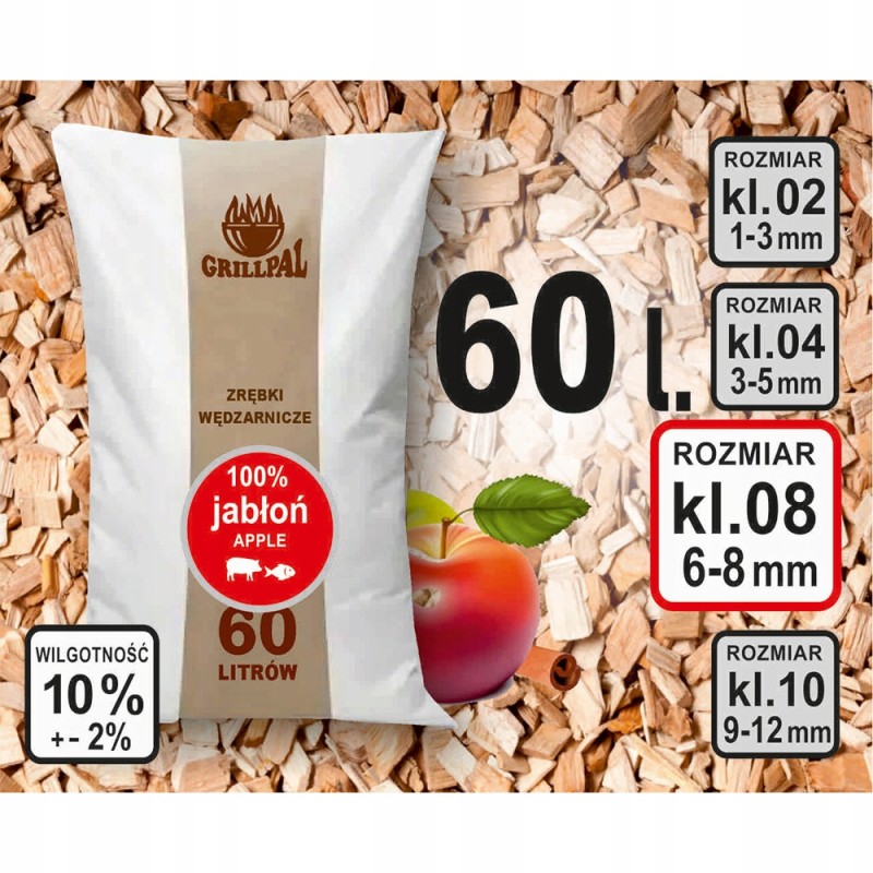 Smokehouse kotletai obuolių klasė 08 60l grillpal