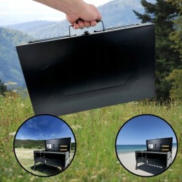 ⭐⭐Nešiojama, sulankstoma turistinė anglių kepsninė su priedais sodo lagaminas⭐⭐