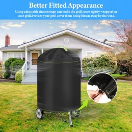 Apvalus sodo grilio dangtis vandeniui atsparus oxford 50x81 cm UV apsauga