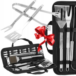 Grilio priedai grilio rinkiniui + dėklas 21 in 1