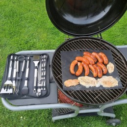 Grilio priedai grilio rinkiniui + dėklas 21 in 1
