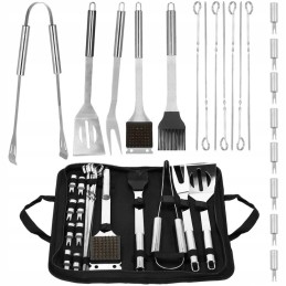 Grilio priedai grilio rinkiniui + dėklas 21 in 1