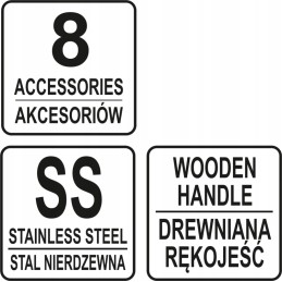 Grilio prijuostė su priedais 8 vnt