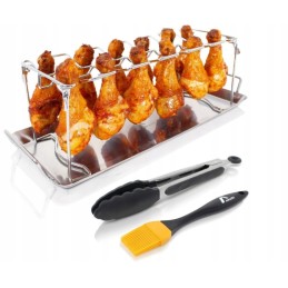 Vištienos kojų laikiklio rinkinys su padėklu ir priedais