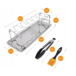 Vištienos kojų laikiklio rinkinys su padėklu ir priedais