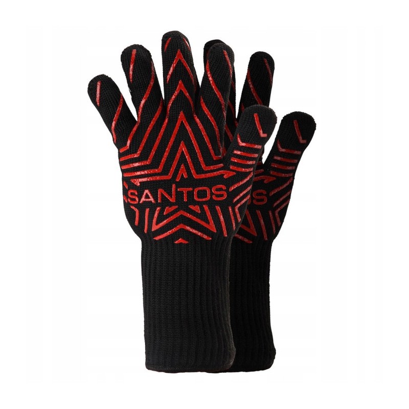 Grilio pirštinės (poros) atsparios karščiui iki 500°C, dydis xl santos