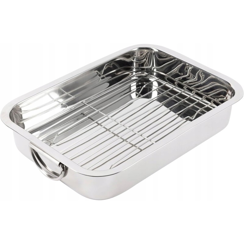 Padėklas su stačiakampėmis orkaitės grotelėmis – pagamintas iš nerūdijančio plieno