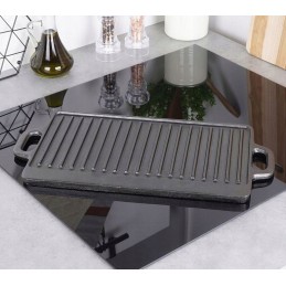 Ketaus grilio plokštė, ketaus grilio plokštė, dvipusė ketaus keptuvė