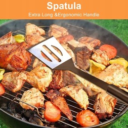 ✅ Grilio įrankių rinkinys 15vnt nerūdijančio plieno ✅