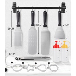 Nerūdijančio plieno grilio rinkinys su 13 bbq elementų