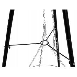 Pakabinama kepsninė, židinys ant trikojo, 46 cm grotelės, trikojis ugniai