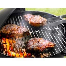 Sodo anglies briketų grilis su ratukais, dangtelis, apvalus, rakinamas, nešiojamas