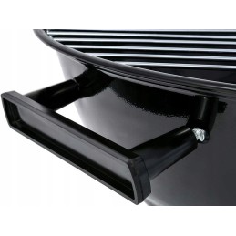 Sodo anglies briketų grilis su ratukais, dangtelis, apvalus, rakinamas, nešiojamas