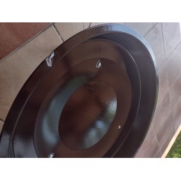 Sodo židinys ir grilis su apvaliomis grotelėmis vl08 juoda