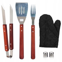 ✴️ 7 priedų rinkinys, indai, kepsninės ir kepsninės įrankiai, prijuostė