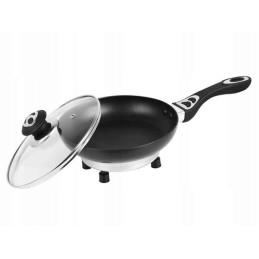 Elektrinė keptuvė 200 mm 12v 150w su dangčiu