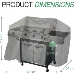 ⭐️Bramble didelis dujinis grilio dangtis BBQ vandeniui atsparus brezentinis dangtis 170x117x61cm⭐️