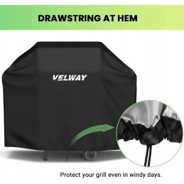 ⭐️Velway didelis dujinis grilio dangtis BBQ vandeniui atsparus brezentinis dangtis 147x117x61cm⭐️