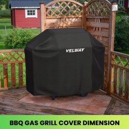 ⭐️Velway didelis dujinis grilio dangtis BBQ vandeniui atsparus brezentinis dangtis 147x117x61cm⭐️