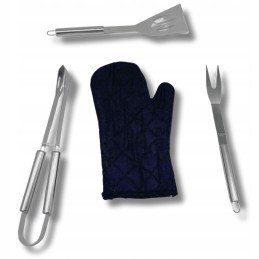 Kepsninės komplektas su prijuoste, kepsninės įrankiai, stalo įrankiai, prijuostė