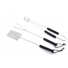 Grilio rinkinys: 3 stalo įrankių rinkinys + 5 vnt tefloninis kilimėlis griliui arba orkaitei