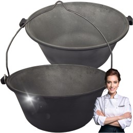 Ketaus katilas, vengriškas puodas, kepsniai laužui, grilis, 9l