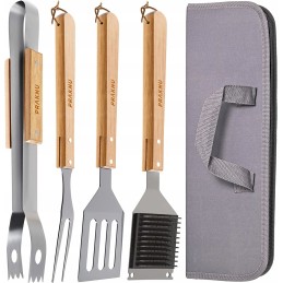 ✅ Grilio reikmenų rinkinys, stalo įrankiai su maišeliu, 5 vnt.