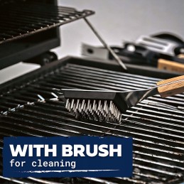 ✅ Grilio reikmenų rinkinys, stalo įrankiai su maišeliu, 5 vnt.