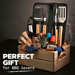 ✅ Grilio reikmenų rinkinys, stalo įrankiai su maišeliu, 5 vnt.