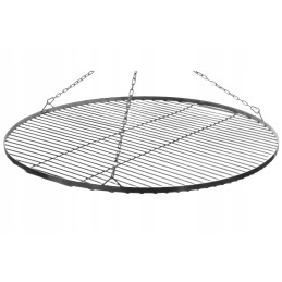 Grilio grotelės 70 cm nerūdijančio plieno apvalios pakabinamos inox xxl sustiprintos
