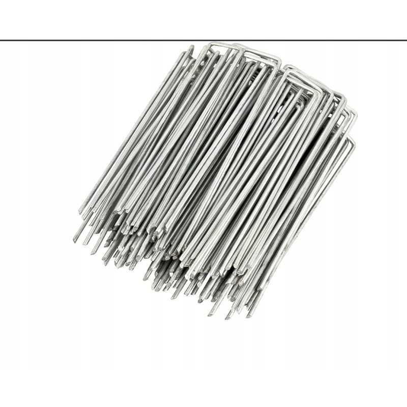 Smeigtukai, kaiščiai, ankeriai, inkarai agrotekstilei tvirtinti, cinkuota/cinkuota agrotekstilė, 50 vnt, "u" forma, 15 cm