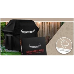 Dengiamas brezentinis užvalkalas XXL sodo kepsninei, atsparus vandeniui, universalus