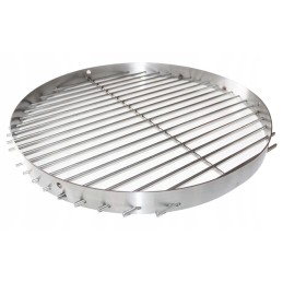 Apvalios nerūdijančio plieno grotelės, inox grilis, židinys, 50 cm