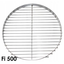 Apvalios nerūdijančio plieno grotelės, inox grilis, židinys, 50 cm