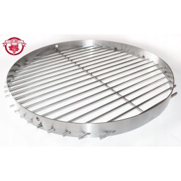 Apvalios nerūdijančio plieno grotelės, inox grilis, židinys, 50 cm