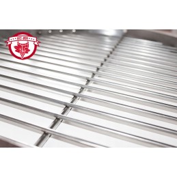 Apvalios nerūdijančio plieno grotelės, inox grilis, židinys, 50 cm