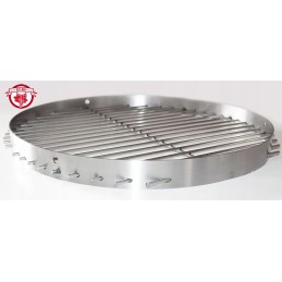 Apvalios nerūdijančio plieno grotelės, inox grilis, židinys, 50 cm