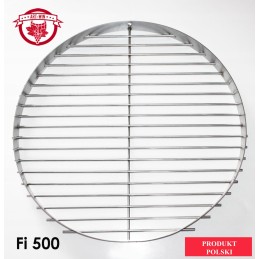 Apvalios nerūdijančio plieno grotelės, inox grilis, židinys, 50 cm