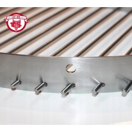 Apvalios nerūdijančio plieno grotelės, inox grilis, židinys, 50 cm