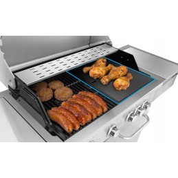 Didelė ketaus grotelių plokštė 43x23 cm dujinė grilis Yoer GG03s sunkus 4kg