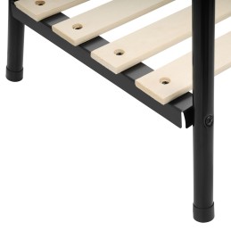 Sodo anglies grilis ant ratų su 3 lentynomis, didelėmis grotelėmis