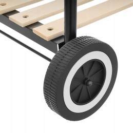 Sodo anglies grilis ant ratų su 3 lentynomis, didelėmis grotelėmis