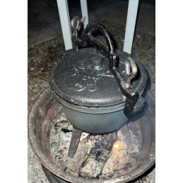 Medžioklinis katilas kepsniams, 5l, ketaus, emaliuotas