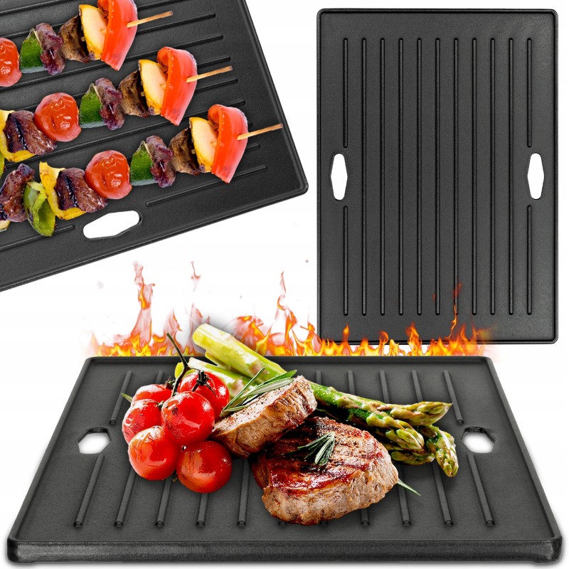 Ketaus plokštė, padėklas dujiniam anglies griliui, grilio keptuvė