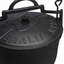 Ketaus medžioklinis virdulys 4l židinio puodui