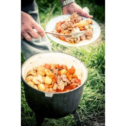 Medžioklinis katilas kepsniams, 5l, ketaus, emaliuotas