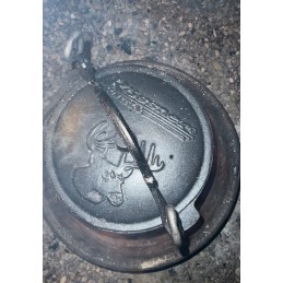 Medžioklinis katilas kepsniams, 5l, ketaus, emaliuotas