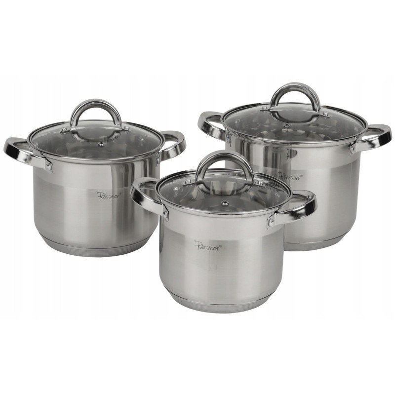 Nerūdijančio plieno puodų rinkinys Rossner 6 vnt MK031